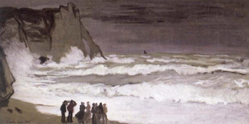 Claude Monet Rough Sea at Etretat